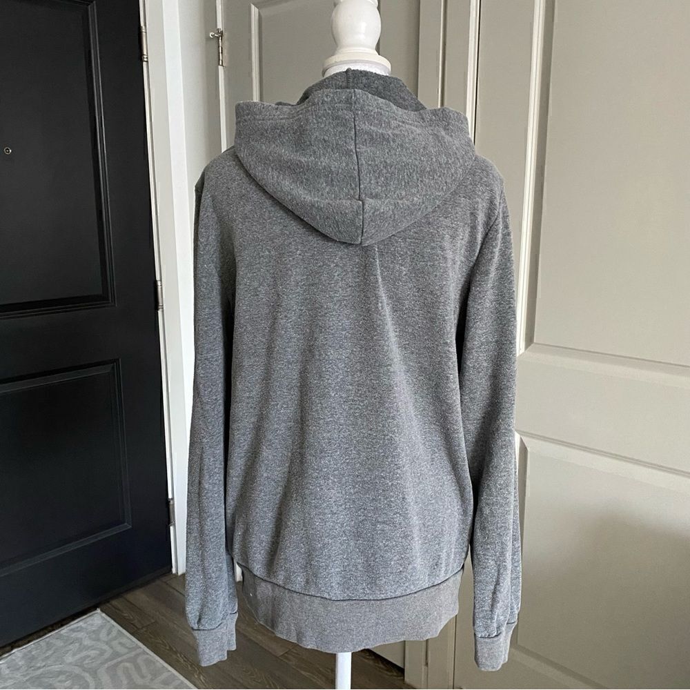 Bow & Drape Gray Long Line Hoodie with Gold Sequins Juice Cleanse Theme Size M - Picture 6 of 6